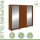 Guarda-roupa Ollie 3 Portas 9 Prateleira 3 Gavetas Com Pés Fr