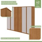 Guarda-roupa Ollie 6 Portas 2 Gavetas 7 Prateleiras Amendoa C