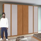 Guarda-roupa Ollie 6 Portas 2 Gavetas 7 Prateleiras Amendoa C