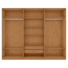 Guarda-roupa Ollie 6 Portas 2 Gavetas 7 Prateleiras Amendoa C