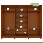 Guarda-roupa Ollie 6 Portas 2 Gavetas 7 Prateleiras Com Pés F