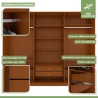 Guarda-roupa Ollie 6 Portas 2 Gavetas 9 Prateleiras Com Espel