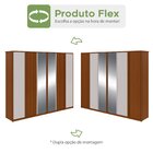 Guarda-roupa Ollie 6 Portas 2 Gavetas 9 Prateleiras Com Espel