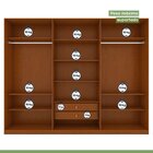 Guarda-roupa Ollie 6 Portas 2 Gavetas 9 Prateleiras Com Espel