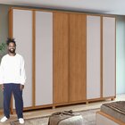 Guarda-roupa Ollie 6 Portas 2 Gavetas 9 Prateleiras Com Pés A