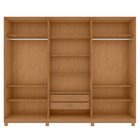 Guarda-roupa Ollie 6 Portas 2 Gavetas 9 Prateleiras Com Pés A