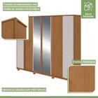 Guarda-roupa Ollie 6 Portas 2 Gavetas 9 Prateleiras Com Pés E