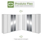 Guarda-roupa Ollie 6 Portas 3 Gavetas 7 Prateleiras Com Espel