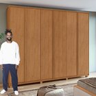 Guarda-roupa Ollie 6 Portas 3 Gavetas 7 Prateleiras Com Pés A