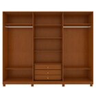 Guarda-roupa Ollie 6 Portas 3 Gavetas 7 Prateleiras Com Pés F