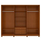 Guarda-roupa Ollie 6 Portas 3 Gavetas 7 Prateleiras Com Pés F