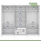 Guarda-roupa Ollie 6 Portas 3 Gavetas 9 Prateleira Com Pés Br