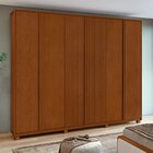 Guarda-roupa Ollie 6 Portas 3 Gavetas 9 Prateleira Com Pés Fr