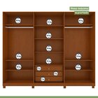 Guarda-roupa Ollie 6 Portas 3 Gavetas 9 Prateleira Com Pés Fr