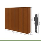 Guarda-roupa Ollie 6 Portas 3 Gavetas 9 Prateleira Frassino