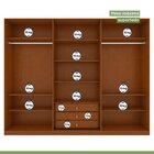 Guarda-roupa Ollie 6 Portas 3 Gavetas 9 Prateleira Frassino