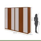 Guarda-roupa Ollie 6 Portas 3 Gavetas 9 Prateleira Frassino/o