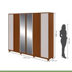 Guarda-roupa Ollie 6 Portas 3 Gavetas 9 Prateleiras Com Pés E