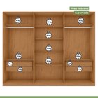 Guarda-roupa Ollie 6 Portas 4 Gavetas 6 Prateleiras Com Espel