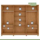 Guarda-roupa Ollie 6 Portas 4 Gavetas 6 Prateleiras Com Pés E