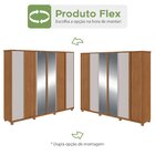 Guarda-roupa Ollie 6 Portas 4 Gavetas 6 Prateleiras Com Pés E