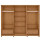 Guarda-roupa Ollie 6 Portas 4 Gavetas 8 Prateleiras Com Pés A