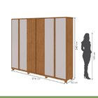 Guarda-roupa Ollie 6 Portas 4 Gavetas 8 Prateleiras Com Pés A