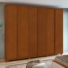 Guarda-roupa Ollie 6 Portas 4 Gavetas 8 Prateleiras Com Pés F