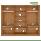 Guarda-roupa Ollie 6 Portas 6 Gavetas 5 Prateleiras Com Espel
