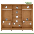 Guarda-roupa Ollie 6 Portas 6 Gavetas 5 Prateleiras Com Pés E