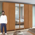 Guarda-roupa Ollie 6 Portas 6 Gavetas 5 Prateleiras Com Pés E