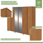 Guarda-roupa Ollie 6 Portas 6 Gavetas 5 Prateleiras Com Pés E