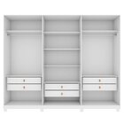 Guarda-roupa Ollie 6 Portas 6 Gavetas 5 Prateleiras Com Pés E