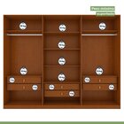 Guarda-roupa Ollie 6 Portas 6 Gavetas 5 Prateleiras Frassino