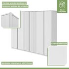 Guarda-roupa Ollie 6 Portas 6 Gavetas 6 Prateleiras Branco