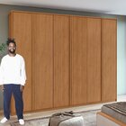 Guarda-roupa Ollie 6 Portas 9 Gavetas 5 Prateleiras Amendoa C