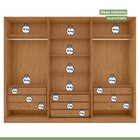 Guarda-roupa Ollie 6 Portas 9 Gavetas 5 Prateleiras Com Espel
