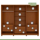 Guarda-roupa Ollie 6 Portas 9 Gavetas 5 Prateleiras Com Pés E