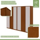 Guarda-roupa Ollie 6 Portas 9 Gavetas 5 Prateleiras Frassino/