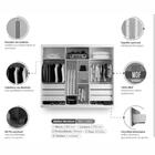 Guarda Roupa Órion 6 Portas 6 Gavetas Sallêto Cinamono Off Wh