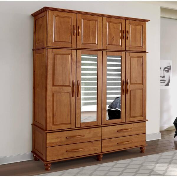 Guarda Roupa Orion Com 8 Portas E 4 Gavetas - Cedro
