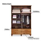 Guarda Roupa Orion Com 8 Portas E 4 Gavetas - Cedro