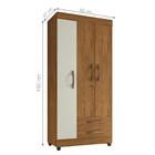 Guarda Roupa Osaka Freijó Cinza Com 3 Portas