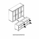 Guarda-roupa Ouro 4 Portas Com Espelho Imbuia Madeira Maciça