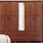 Guarda-roupa Ouro 5 Portas Com Espelho Imbuia Madeira Maciça