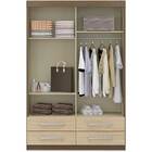 Guarda-roupa Ouro Preto 2 Portas E 4 Gavetas - Rodial - Nogal