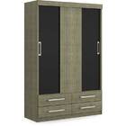 Guarda-roupa Ouro Preto 2 Portas E 4 Gavetas - Rodial - Teka