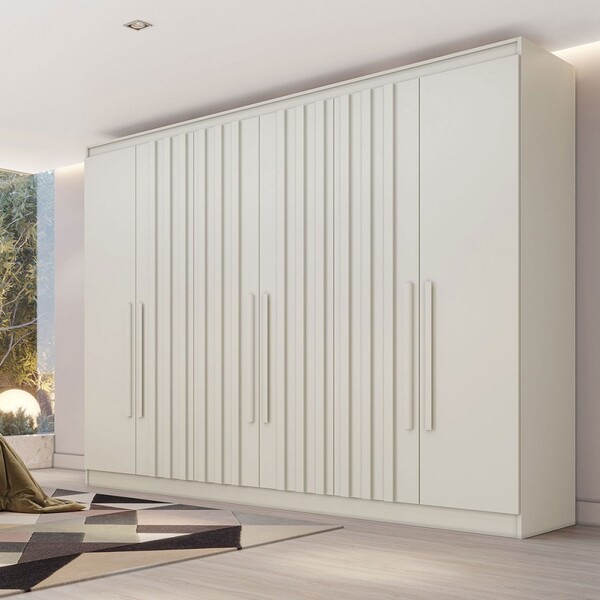 Guarda-roupa Oxford 6 Portas 6 Gavetas Com Ripado 100% Mdf Of