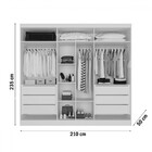 Guarda-roupa Oxford 6 Portas 6 Gavetas Com Ripado 100% Mdf Pe