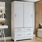 Guarda-roupa Paco 2 Portas Espresso Móveis Branco/branco/rosa